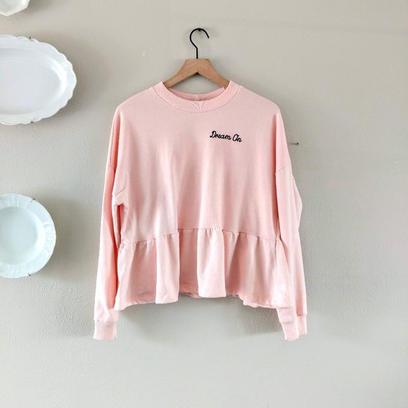 Planet Gold Other - 3/$20 "Dream On" Peplum Pajama Lounge Sweatshirt